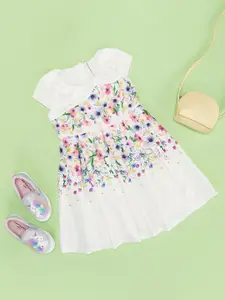 Pantaloons Junior Girls Floral Printed Fit & Flare Dress