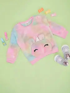 Pantaloons Baby Girls Solid Round Neck Sweatshirt