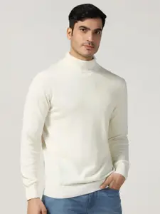 Blackberrys Men Solid Turtle Neck Cotton Pullover Sweater