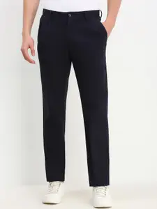 Allen Solly Men Solid Mid-Rise Regular Fit Trousers