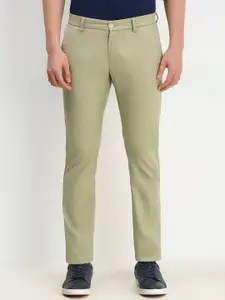 Allen Solly Men Solid Mid-Rise Regular Fit Trousers