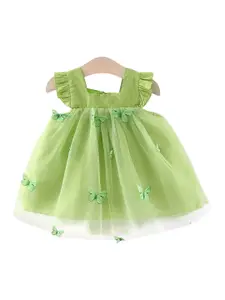 StyleCast x Revolte Girls Square Neck Net A-Line Mini Dress