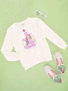 Pantaloons Junior Girls Graphic Printed Sweatshirt