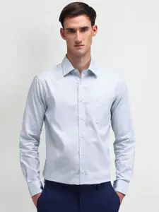 Arrow Men Modern Spread Collar Striped Cotton Slim Fit Formal Shirt