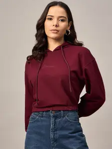 The Roadster Lifestyle Co. Women Solid Hooded Sweatshirt