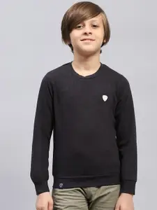Monte Carlo Boys Solid Round Neck Sweatshirt