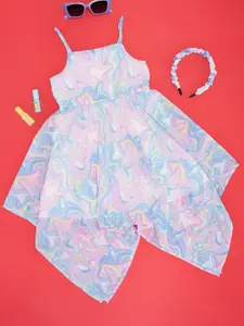 Pantaloons Junior Girls Printed Fit & Flare Dress