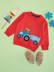 Pantaloons Baby Boys Graphic Printed Round Neck Sweatshirt