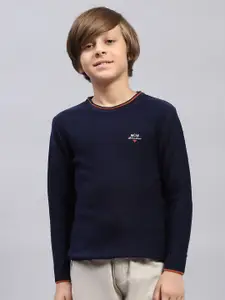 Monte Carlo Boys Solid Round Neck Pullover