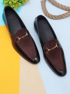 SHUAN Men Leather Formal Slip-Ons