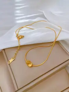 MEENAZ Gold-Plated Stainless Steel Anti Tarnish Pendant Chain