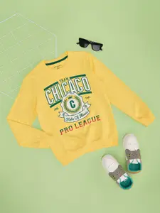 Pantaloons Junior Boys Typography Printed Round Neck Pure Cotton Sweatshirt