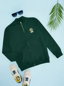 Pantaloons Junior Boys Solid Mandarin Collar Pure Cotton Sweatshirt