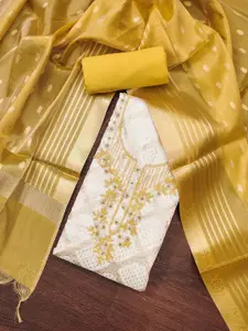 Ishin Floral Woven Design Unstitched Dress Material