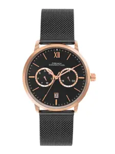 French Connection Men Dial & Stainless Steel Bracelet Style Straps Analogue Watch FCN085BM