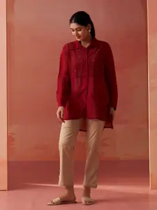 Lakshita Women Classic Floral Semi Sheer Semiformal Shirt