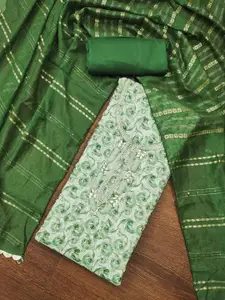 Ishin Floral Embroidered Unstitched Dress Material