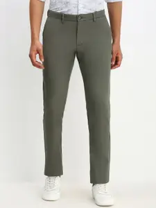 Allen Solly Men Solid Mid-Rise Regular Fit Trousers