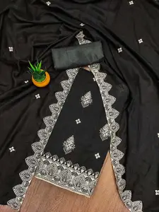 Ishin Ethnic Motifs Embroidered Zari Work Unstitched Dress Material