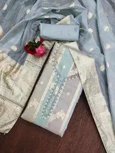 Ishin Ethnic Motifs Woven Design Beads and Stones Unstitched Dress Material