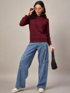 The Roadster Lifestyle Co. Women Solid  Hooded Sweatshirt