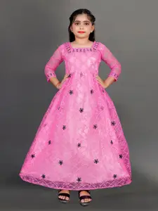 JULEE Girls Embellished Embroidered Maxi Dress