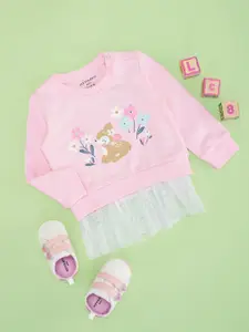Pantaloons Baby Girls Floral Printed Sweatshirt