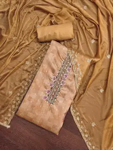 Ishin Floral Woven Design Unstitched Dress Material