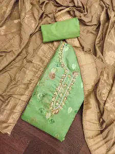 ASISA Floral Embroidered Beads and Stones Unstitched Dress Material