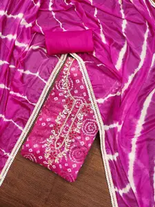 Ishin Floral Printed Zari Unstitched Dress Material