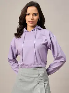 The Roadster Lifestyle Co. Women Solid Hooded Sweatshirt