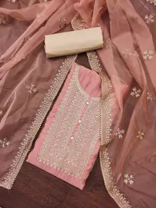 Ishin Embroidered Pure Silk Unstitched Dress Material