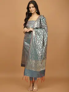 Meena Bazaar Art Silk Unstitched Dress Material