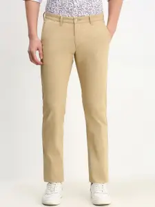 Allen Solly Men Printed Slim Fit Mid-Rise Trousers