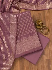 Koskii Ethnic Motifs Woven Design Zari Banarasi Unstitched Dress Material