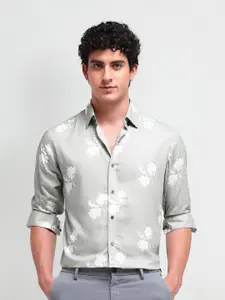 Arrow New York Men Comfort Spread Collar Floral Printed Cotton Slim Fit Formal Shirt