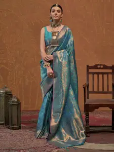 Mitera Ethnic Motifs Zari Kanjeevaram Saree