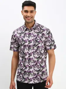Allen Solly Men Spread Collar Abstract Printed Cotton Slim Fit Casual Shirt