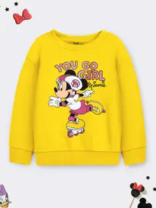 YK Disney Girls Graphic Printed Round Neck Sweatshirt