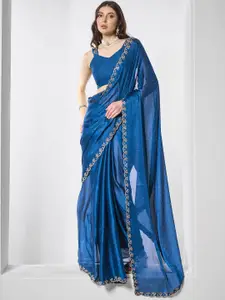 Mitera Embellished Beads and Stones Chiffon Saree