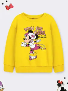YK Disney Girls Graphic Printed Round Neck Sweatshirt