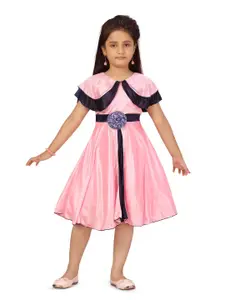 BAESD Cape Sleeve Fit & Flare Dress