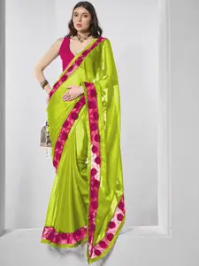 Mitera Embellished Sequinned Pure Chiffon Saree