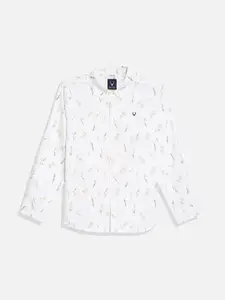 Allen Solly Junior Boys Spread Collar Floral Printed Cotton Casual Shirt