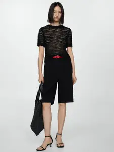 MANGO Women High-Rise Bermuda Shorts