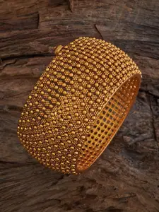 Kushal's Fashion Jewellery Gold-Plated Ethnic Antique Bangle