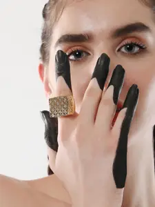 SOHI Gold Plated Adjustable Finger Ring