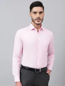 Richlook Men Comfort Spread Collar Solid Cotton Formal Shirt