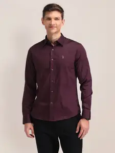 U.S. Polo Assn. Men Classic Cutaway Collar Solid Cotton Formal Shirt