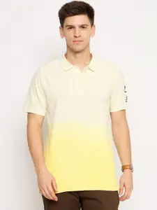 Club York Men Colourblocked Polo Collar Cotton T-shirt
